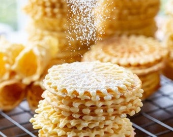 Pizzelle Cookies: Italian Easter Treat, Anise, Almond, lemon, or Chocolate