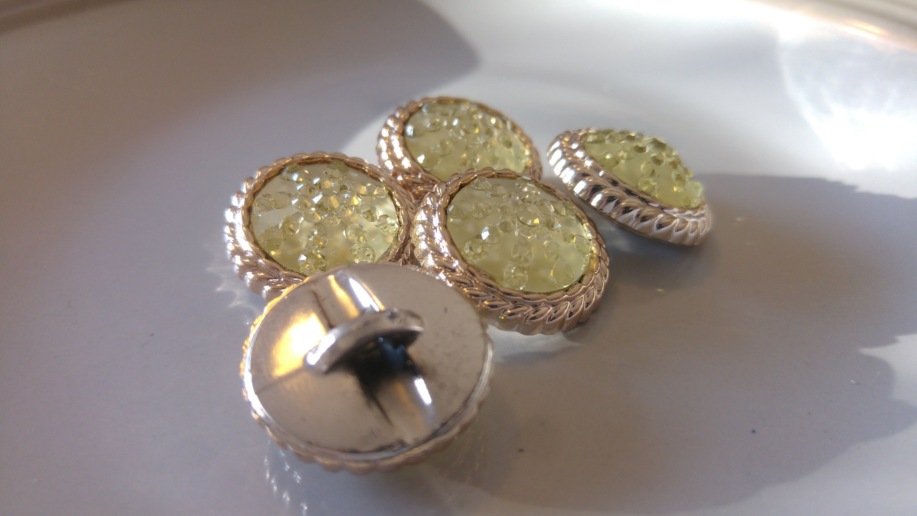 5 Or 10 Faux Gem Buttons. Sparkly 22mm Buttons. Craft Buttons. Etsy