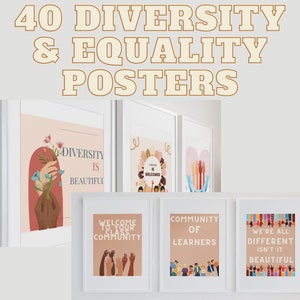 40 diversity poster, classroom decor, classroom poster, inclusive classroom, classroom posters, diversity classroom, classroom wall art