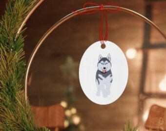 Siberian husky Christmas, husky ornament personalized, Siberian husky ornament, Dog for Christmas Ornament, dog Christmas ornament,