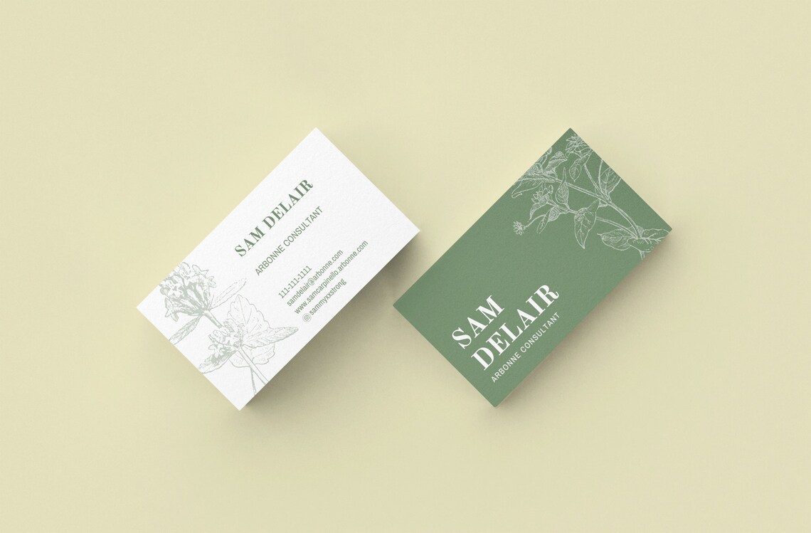 Editable Arbonne Business Cards, Instant Download Arbonne Cards ...