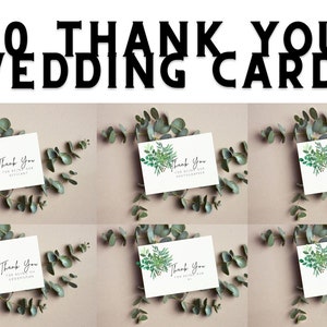 Minimalistische Hochzeitskarten, Eukalyptus Hochzeit Verkäufer Dankeskarten, Hochzeit Dankeskarte, Verkäufer Dankeskarten, Boho Hochzeit