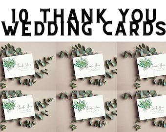 Minimalistic Wedding Cards, Eucalyptus Wedding Vendor Thank you Cards, Wedding Thank you Card, Vendor Thank you Cards, Bohemian Wedding