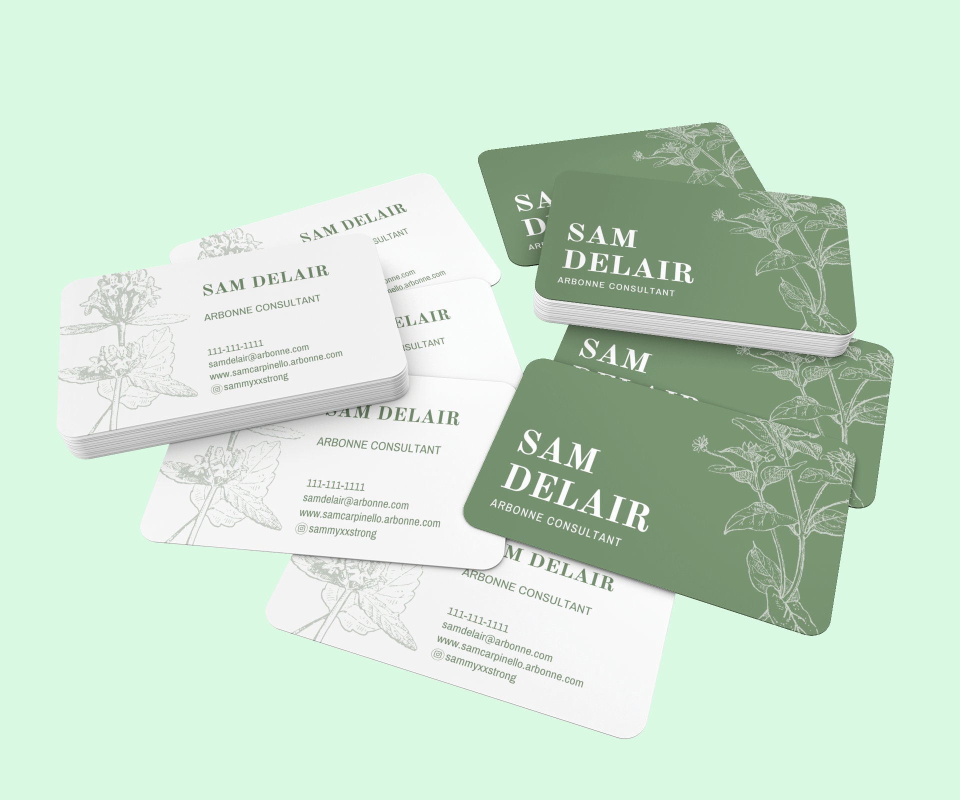 Editable Arbonne Business Cards, Instant Download Arbonne Cards ...