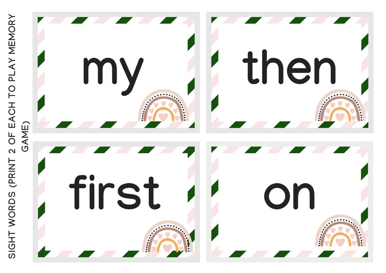 200 Sight Word Letters Sight Words For Kids Sight Words Kip Etsy