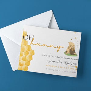 EDITABLE Winnie the Pooh Baby Shower Invitation | Winnie the Pooh Themed | Baby Shower Invitations