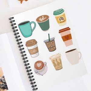 Coffee Cup Notebook, Coffee Journal, Coffee notebook, Teacher journal, student notebook, Friends Theme merchandise, 8.5x11 notebook cover