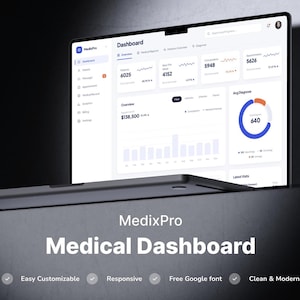 Medical Dashboard Next.js Template, Responsive Healthcare Admin UI