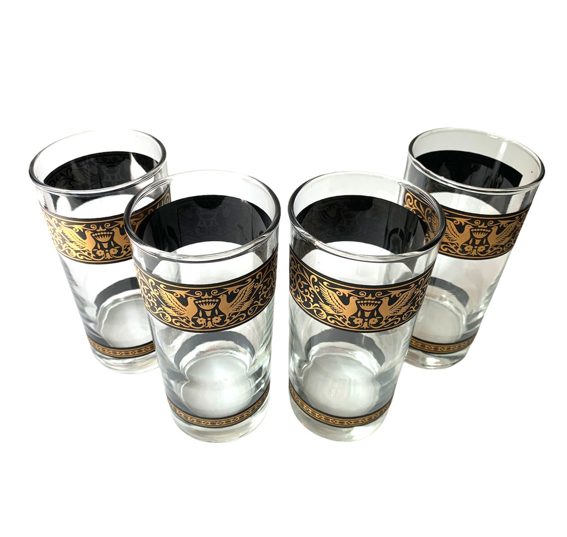 Vintage Dominion Glassware Set of 4 Canadian Mid Century Etsy