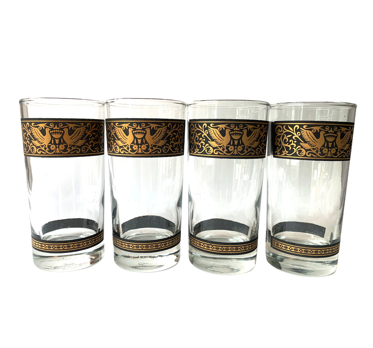 Vintage Dominion Glassware Set of 4 Canadian Mid Century Etsy