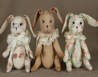 Little bunny, Painted rabbit, Bunny toy, Rabbit doll, Gift for baby