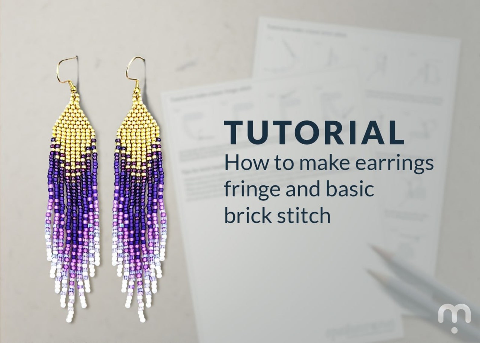 Fringe Beaded Earrings Tutorial Pattern Pdf Digital Etsy