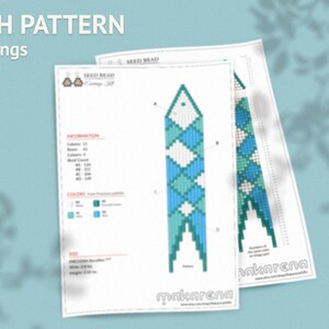 Fish by Lisa Wetegrove beaded earrings pattern | PDF Digital download seed bead pattern | instant downloading | fringe earrings tutorial