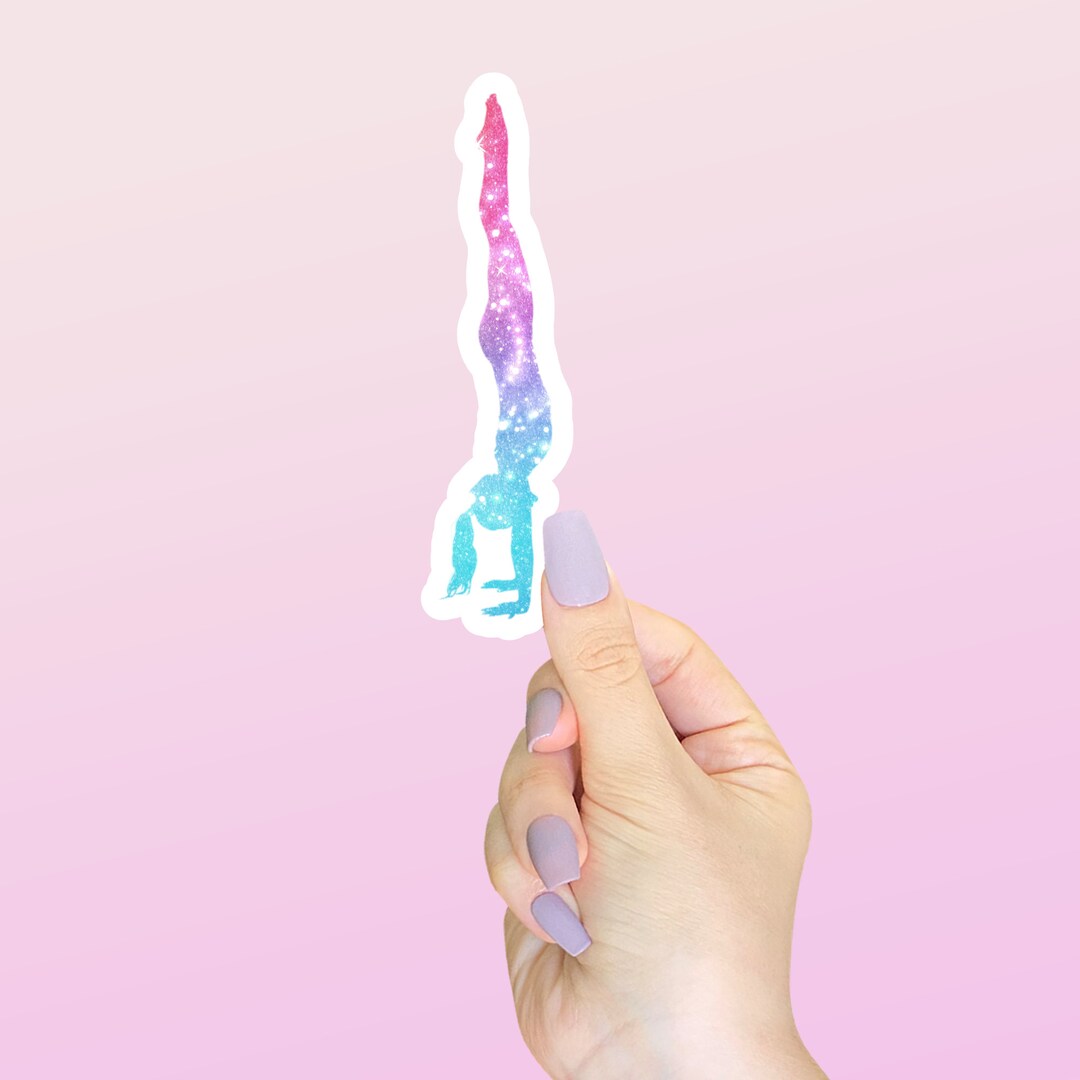 Galaxy Handstand Gymnastics Sticker - Etsy