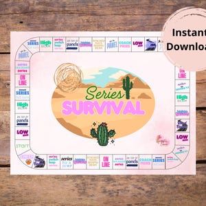 Gymnastics Board Game Gymnast Board Game Customizeable Board Game Template Gymnastics Gifts Gifts for Gymnasts Beam Board Game Balance Beam