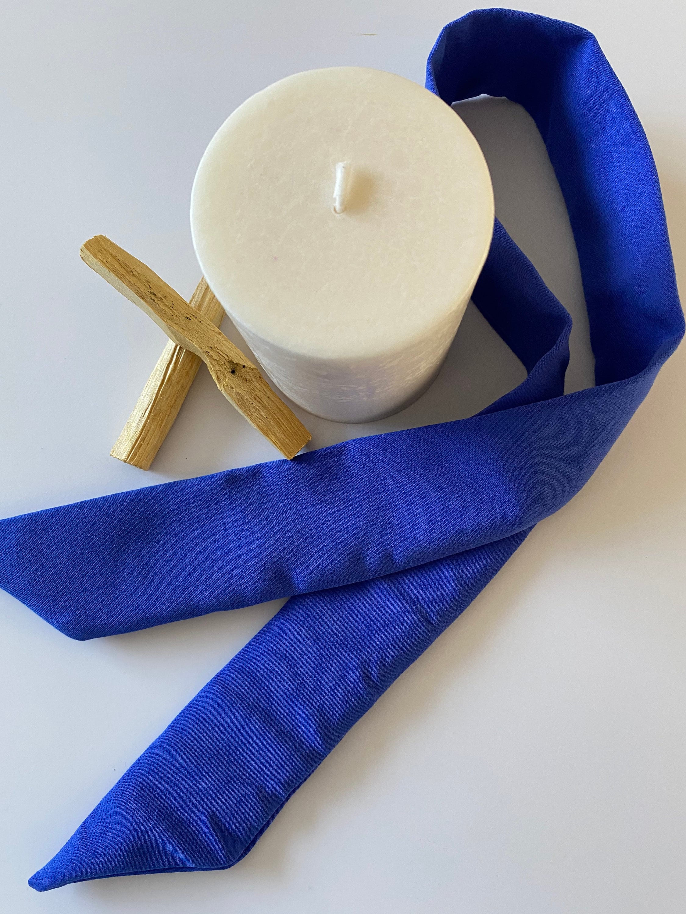 Blue Ribbon Hair Scarf Etsy