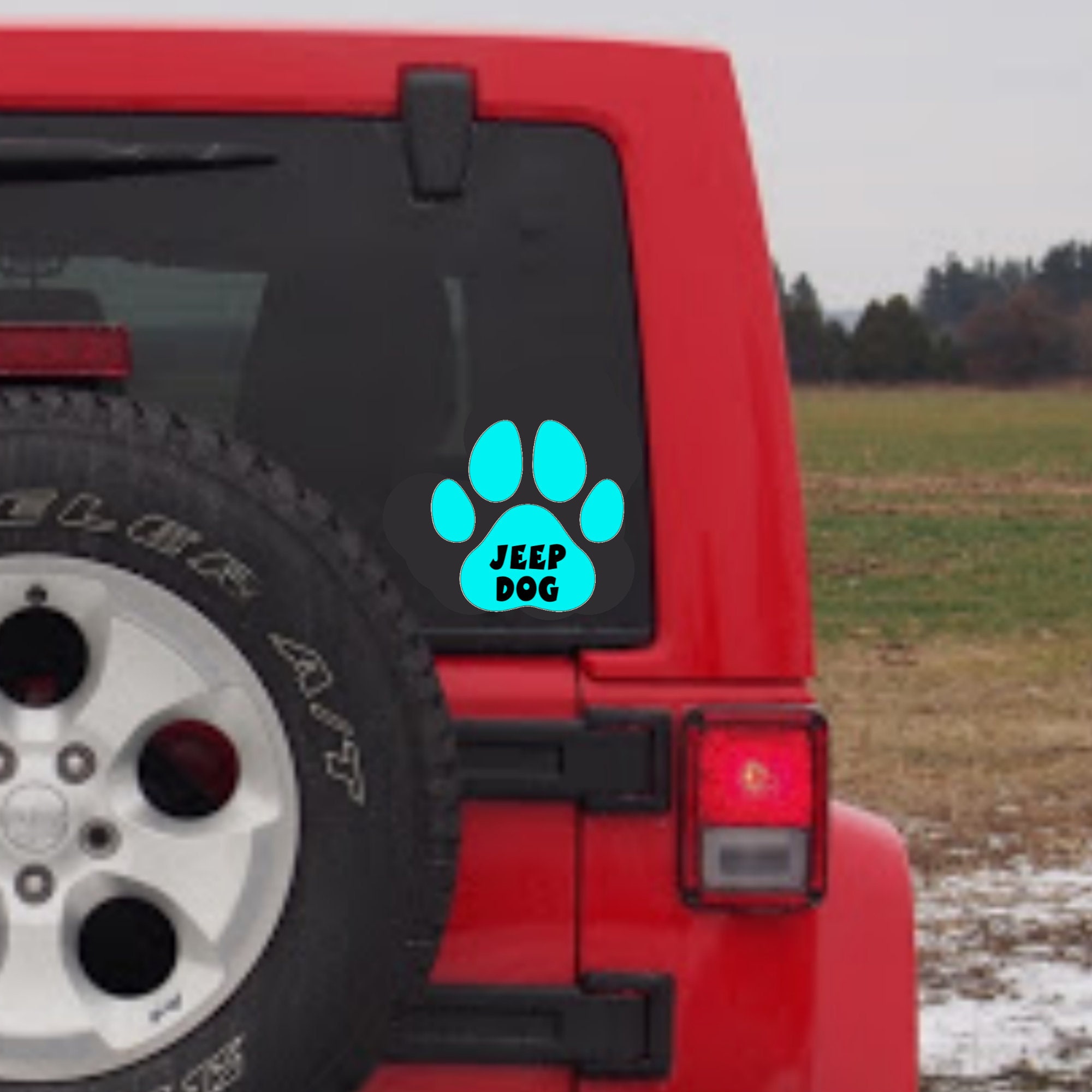 Jeep Dog Decal Jeep Decal Jeep Dog Custom Car Decal Etsy