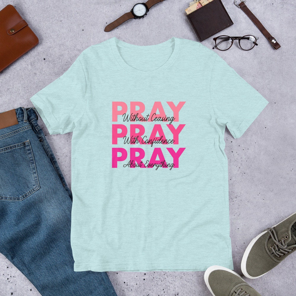 Pray On It Shirt Pray Without Ceasing Christian Shirt Bible | Etsy