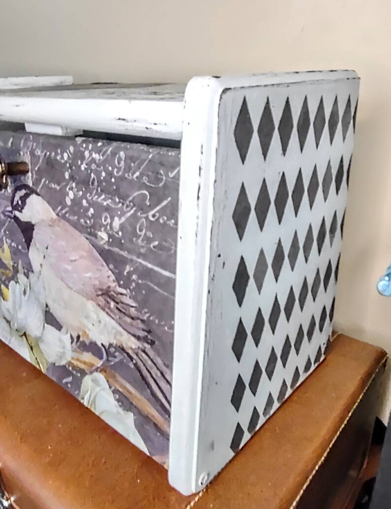 Bread Box, Hand Painted Bread Box, Chalk Painted, Haint Blue