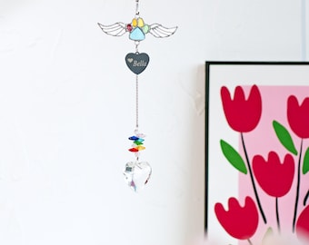 Pont arc-en-ciel personnalisé, patte, chien, souvenir, attrape-soleil, vitrail, perte, sympathie, cadeau animal de compagnie, chien chat, animal de compagnie, cadeau commémoratif, cadeau commémoratif