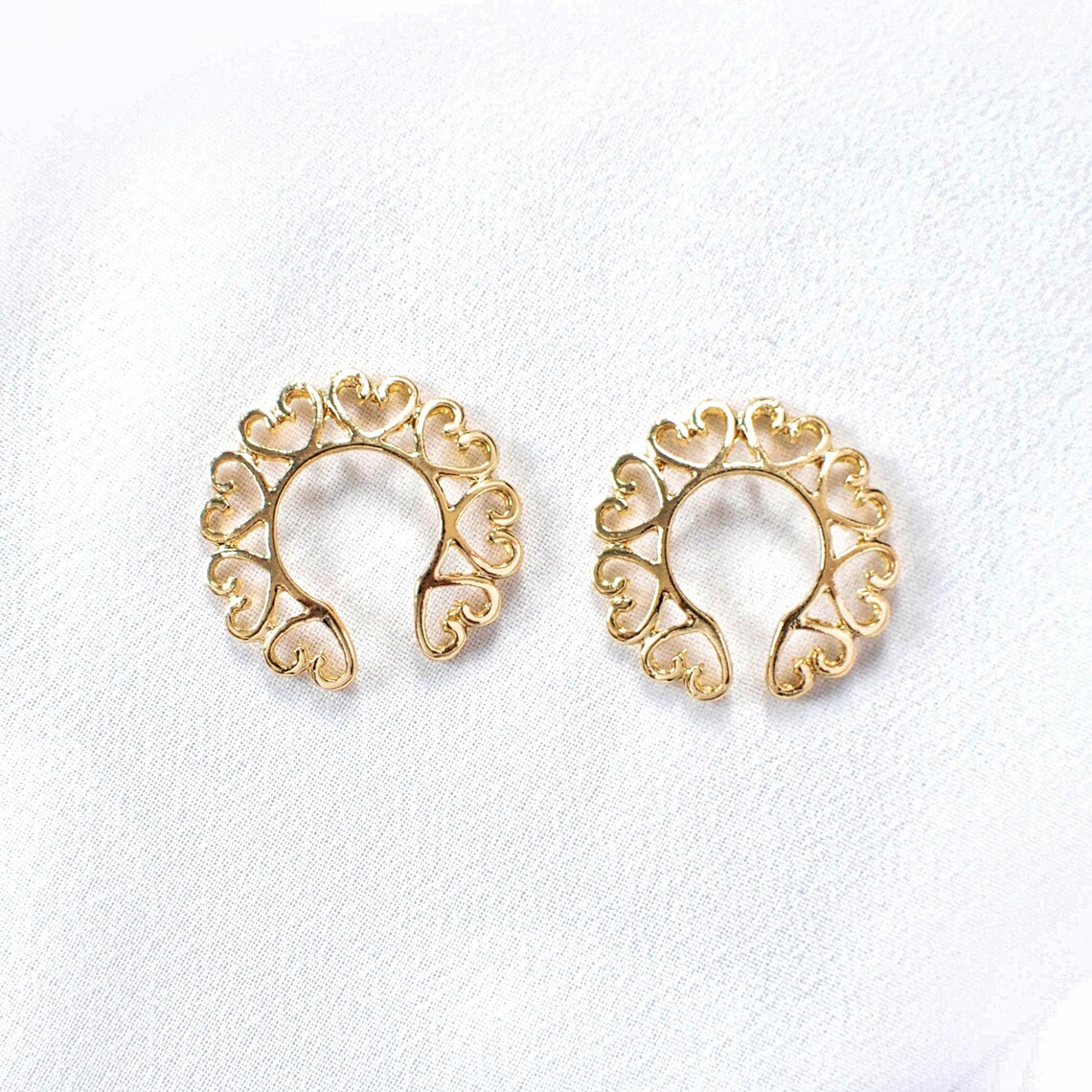 Faux Heart Nipple Rings for Women Love Rose Gold Non Piercing Etsy