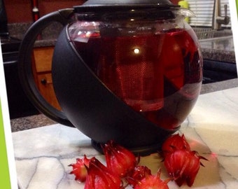 20 Hibiscus Tea Bags – GMO Dried Hibiscus leaves packed in biodegradable and compostable tea bags