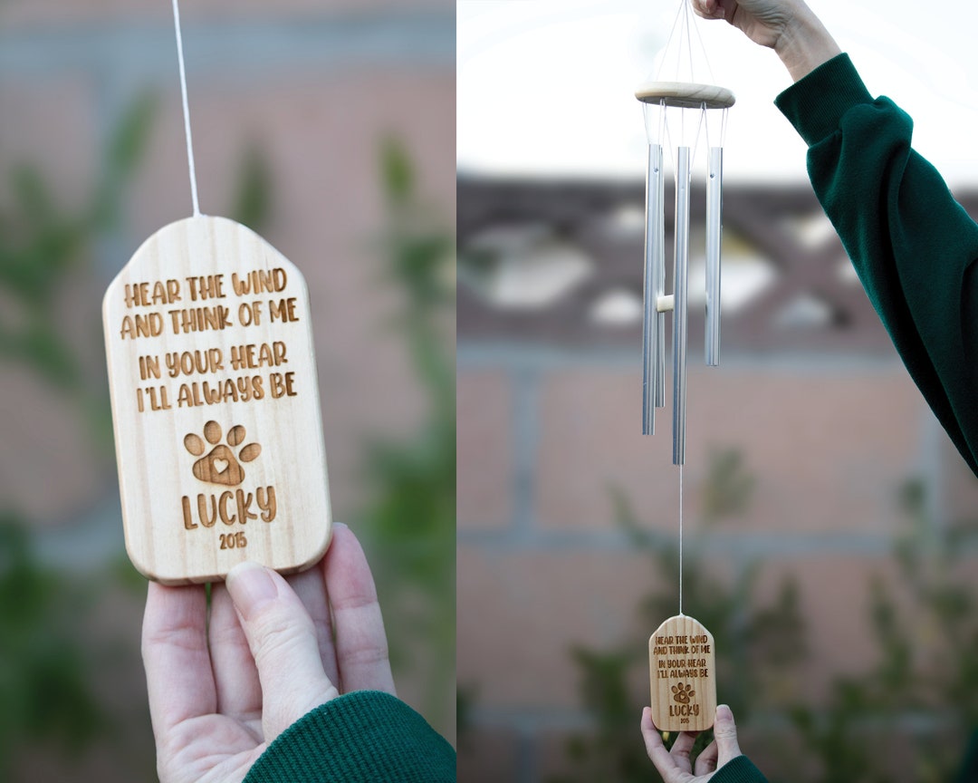 Personalized Wind Chime, Dog Memorial Chime, Pet Memorial, Custom