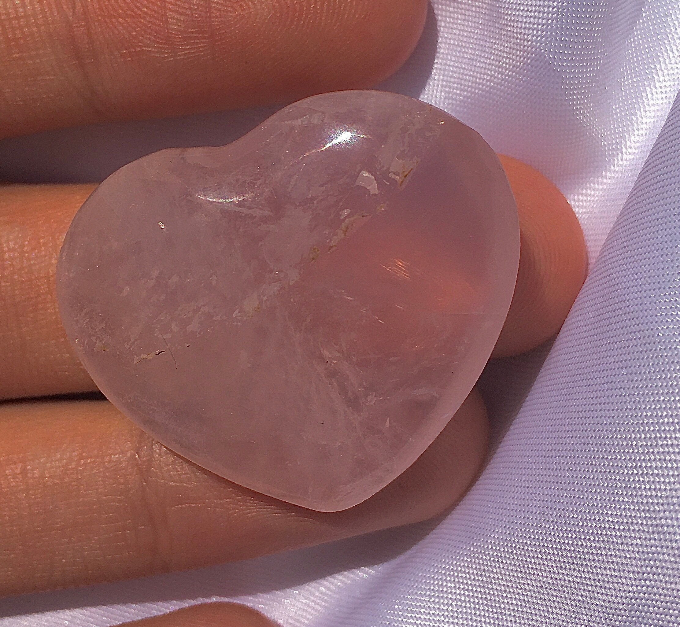 Rose Quartz Heart Crystals Small & Large Etsy