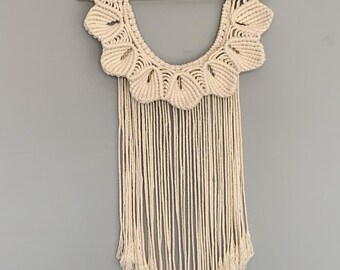 Petal - Beautiful Boho Style| Macrame Wall Hanging with Petal detail | Natural and Pretty Design