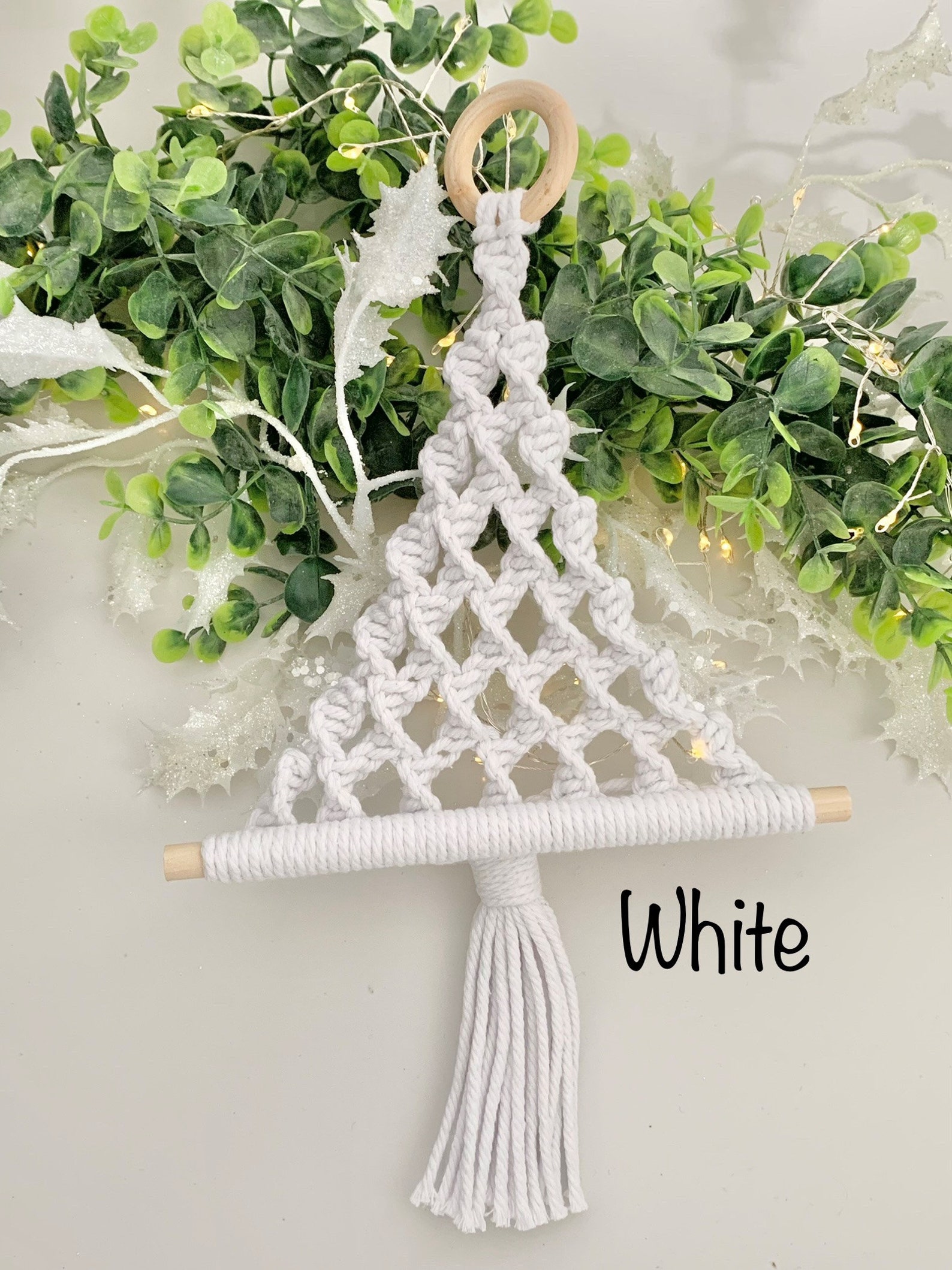 Small Macrame Christmas Tree Wall Hanging Various Colours Etsy