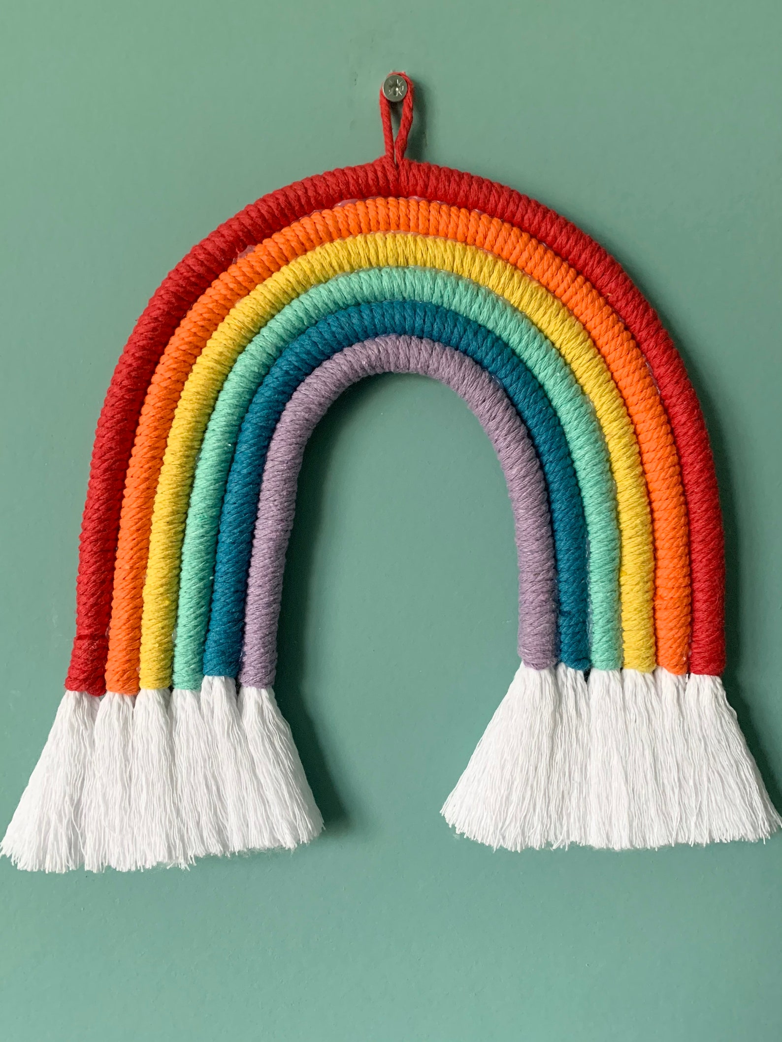 Macrame Rainbow Large Etsy