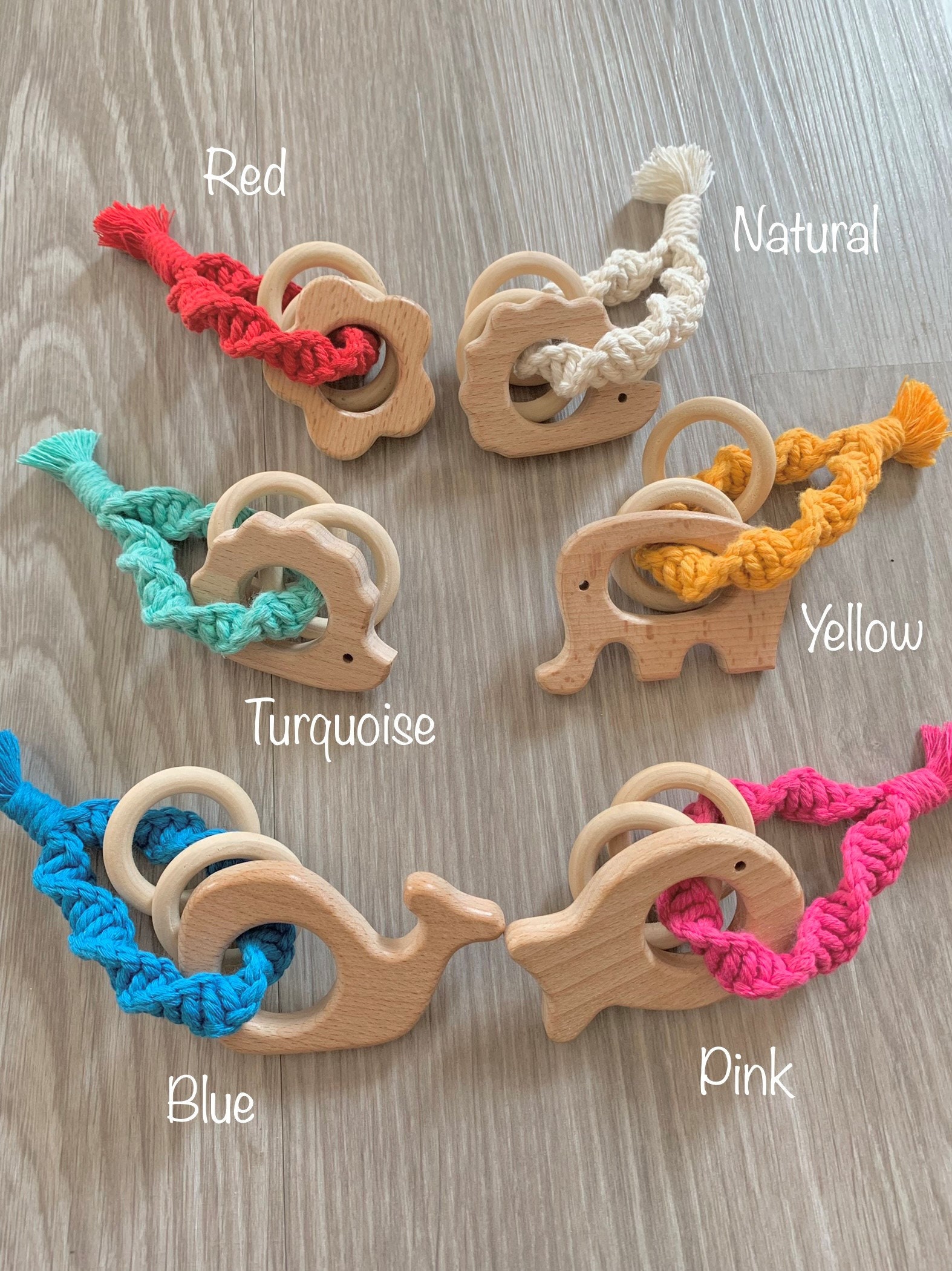 Macrame Baby Rattle Teether Boho Style Baby Gift Vibrant Colours Etsy UK
