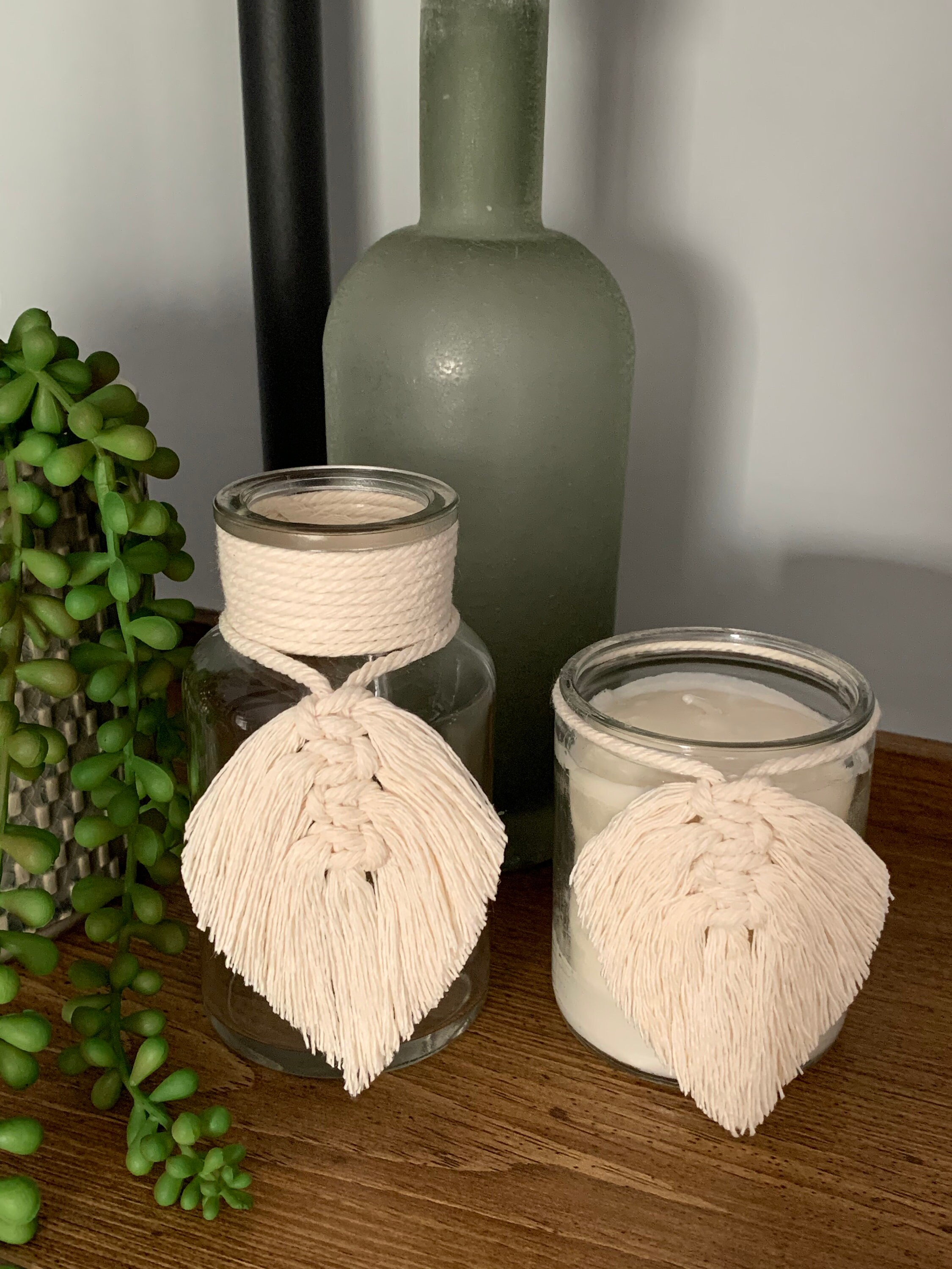 Macrame Vase Windlight Small Medium And Large Boho
