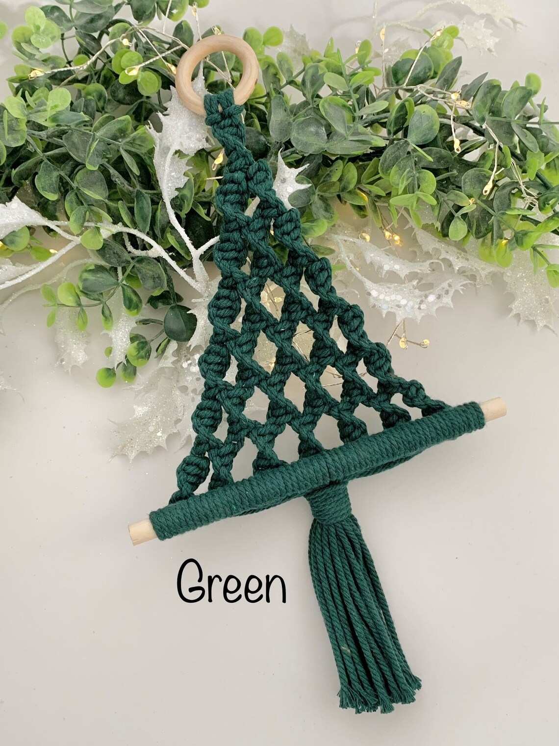 Small Macrame Christmas Tree Wall Hanging Various Colours Christmas ...