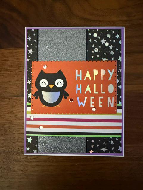 Handmade Owl Halloween Card &ndash; Happy Halloween Blank Greeting