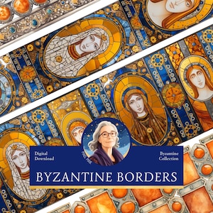 Byzantine Medieval Border PNG, Religious Icon Clipart, Saint Portrait Frame, Orthodox Catholic Digital Border