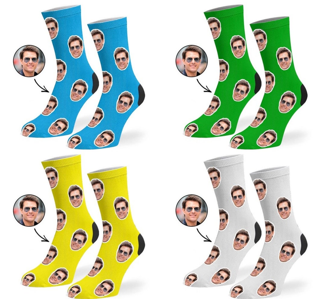 Custom Face Socks, Personalized Face Socks, Photo Socks Put Your Face