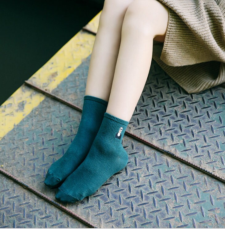 Japanese and Korean Harajuku Cartoon Embroidered Socks Etsy