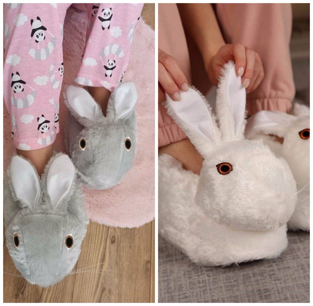 Women's Cute Animal Slippers, Warm Winter Slippers, Soft Fleece Plush