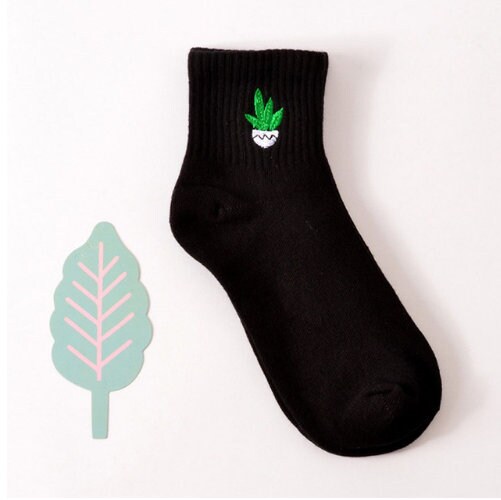 Japanese and Korean Harajuku Cartoon Embroidered Socks Etsy