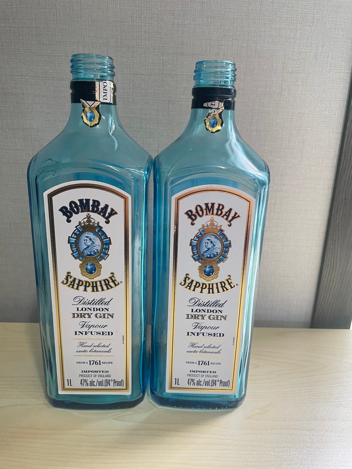 Empty Bombay Sapphire 1 Liter Bottle Etsy