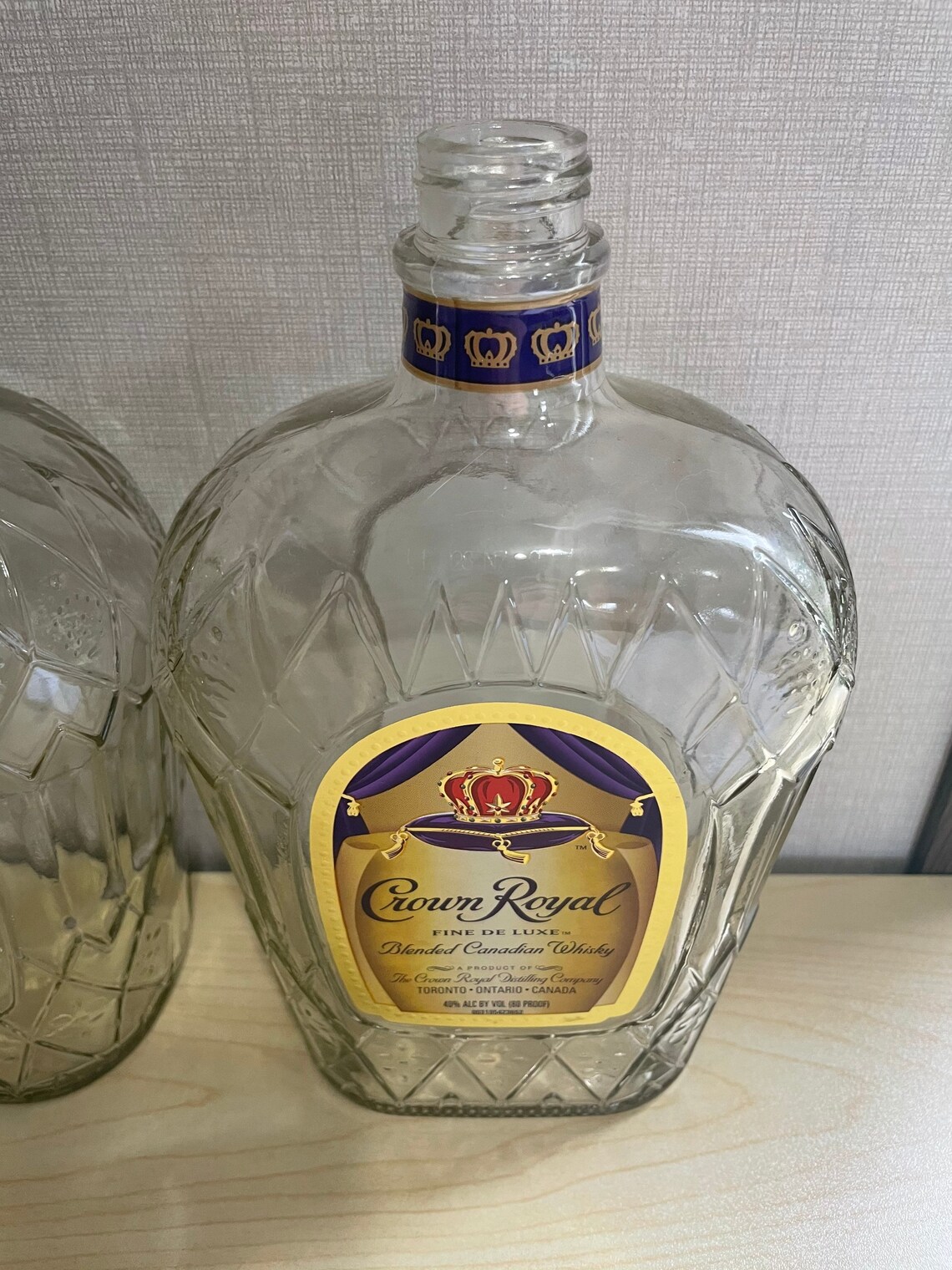 Empty Crown Royal 1 Liter Bottle Etsy