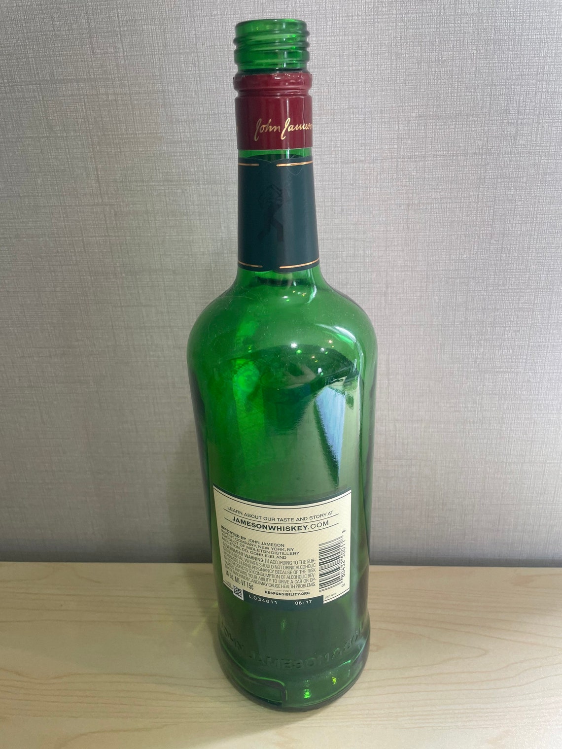 Empty Jameson 1 Liter Bottle Etsy