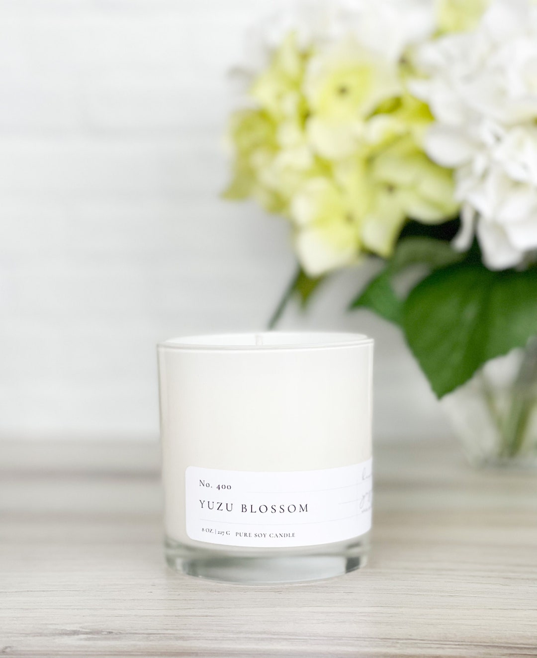 Yuzu Blossom Candle 8oz Soy Candle Wood Wick Candle Cotton Wick Soy