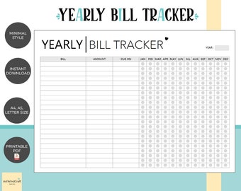 Bill Pay Checklist Etsy