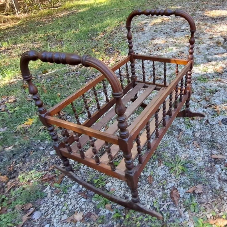 Antique Jenny Lind Spindle Baby Doll Display Crib 1800's 1900's - Etsy