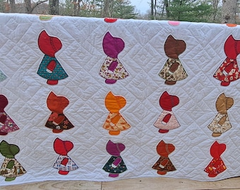 Edredón cosido a mano de 81" x 95" en excelente estado