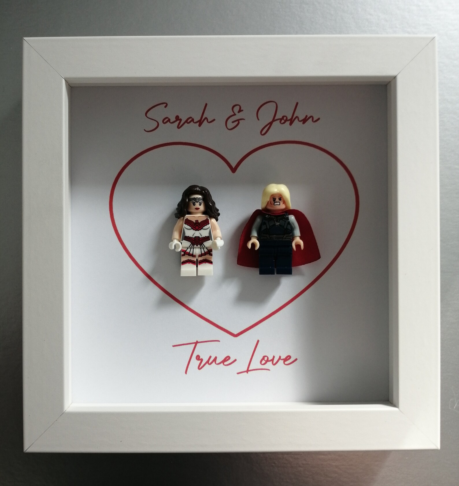 Personalised couple / relationship frames 17.5cm x 17.5cm. Etsy