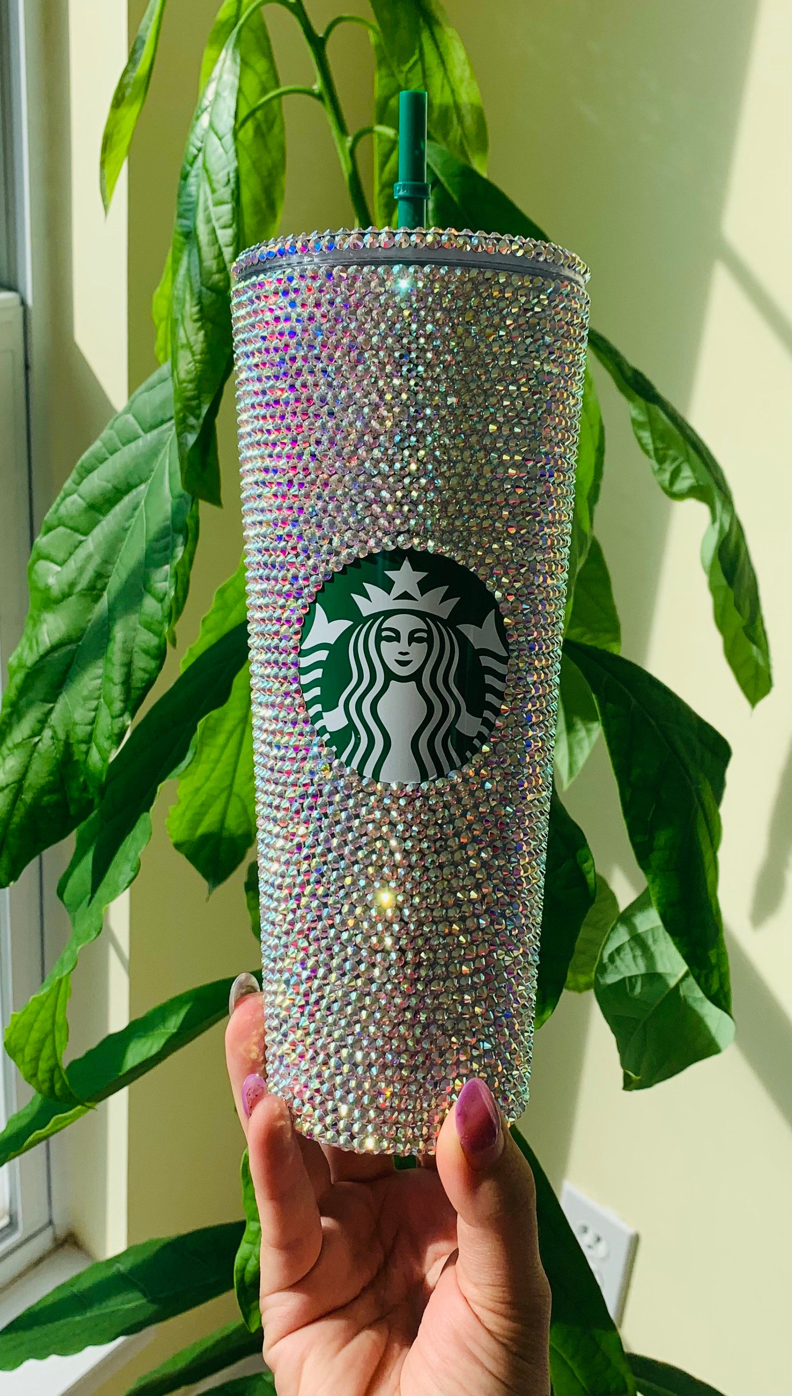 starbucks butter yellow studded tumbler