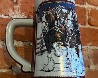 Vintage Ahneuser-Busch Holiday Collector Series Stein 1989 CL19-11